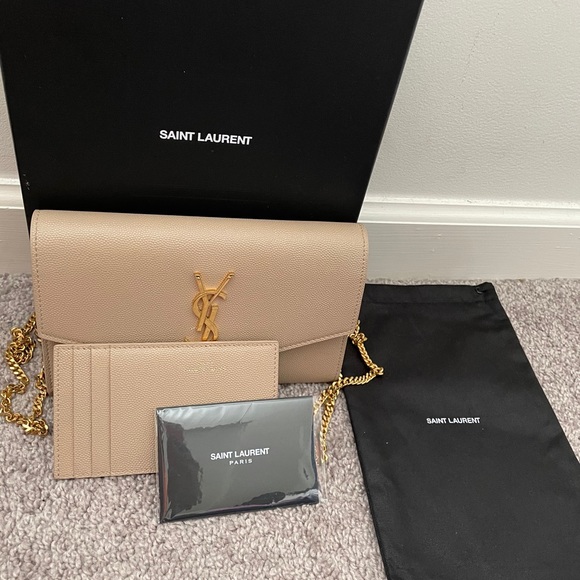 SOLD-Yves Saint Laurent YSL C.Wall (153Y) Tan/Gold - Picture 3 of 5